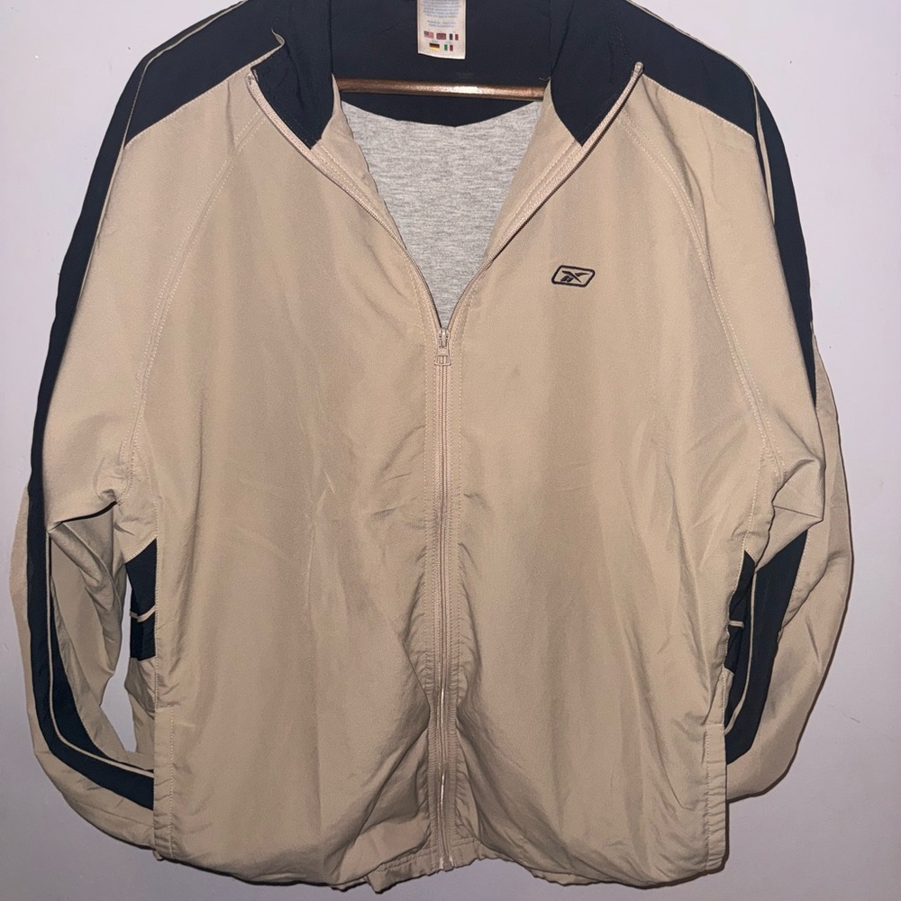 Reebok Men's Beige and Black Windbreaker